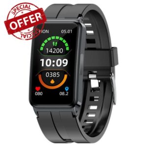 NITEBEAM EP01 Blood Glucose Sugar Smart Watch ECG+PPG HRV Heart Rate Temperature 1.47" HD Waterproof Smart Bracelet Band Fitness Tracker - Black