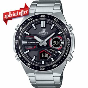 Casio Men's Analogue-Digital Quartz Watch with Stainless Steel Strap EFV-C110D-1A4VEF