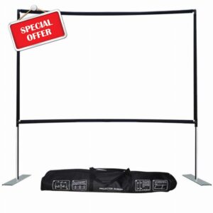 DDLMM 100/120inch Projector Screen HD 16:9 Video Projection Screen with Stable Base 4K Projector Screen for Home Theater Movie (Size : 120 inch)