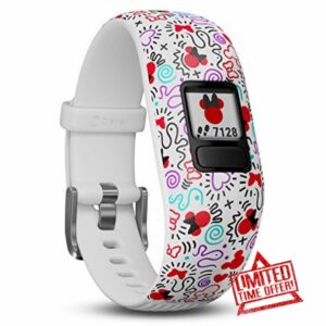 Garmin vivofit Jr. 2 - Disney Minnie Mouse Fitness Activity Tracker for Kids - Adjustable Band - Multicolou