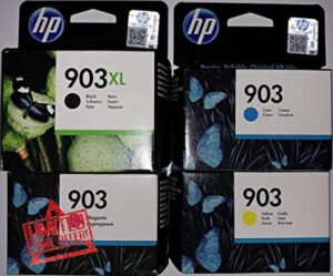 HP 903Xl black and HP 903 1x cyan/magenta/yellow original Ink cartridges for HP Officejet 6950