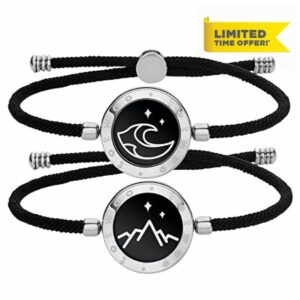 TOTWOO Long Distance Touch Bracelets for Couples | Mothers Day Gifts Long Distance Realtionship Gifts Smart Bracelets Bluetooth Connecting Jewelry