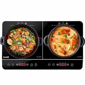 Baridi Portable Induction Hob: Two Zone Cooktop with 13A Plug