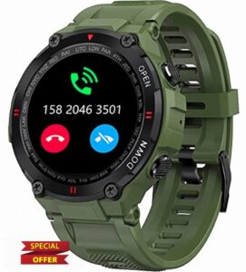 Smart Watch for Men Military Pedometer Watch with GPS Health Tracking Heart Rate Monitor