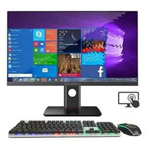 All-in-one PC desktop computer Touch screen 8GB DDR3 480GB SSD Core i7-4702M Windows 11 PC support WIFI 23.8 inch 1920x1080 FHD height free adjustment Support Dual Band Wi-Fi