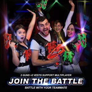 Infrared CS Tag Guns with Vest Battery Toys Lasertag Gun Game for Boys Girls Birthday XMAS for Teenager Kids Family Ages 6 7 8 9 10 11 12 Indoor Outdoor Activity