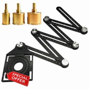 JTRHD Measuring Layout Tool Multifunctional Ruler Folding Square Ruler Tile Positioning Ruler for Carpenter Engineer Craftsmen (Color : C