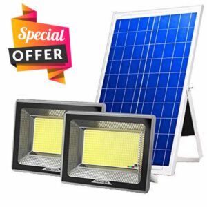 LED Solar Floodlight Outdoor with Remote Control