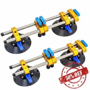 2PCS 6 inch Stone Seamless Seam Setter With Vacuum Suction Cups For Seam Joining Leveling