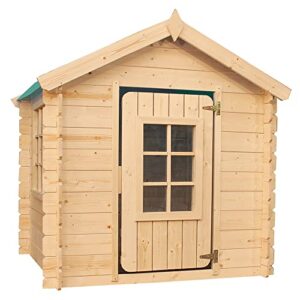 19 mm planks - Fun Wendy House Outdoor Play - Garden Play House for Kids W111 x D114 x H121 cm - Timbela M570Z