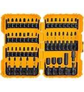 INGCO 45pcs Impact Screwdriver Bit Set Drill Bit Sets in Case with HSS Drill Bits, Magnetic Nuts,...