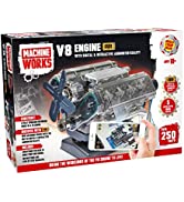 Machine Works MWH04 4-Cylinder Engine Toy-Replica Model Building Kit-Features Augmented Reality, ...