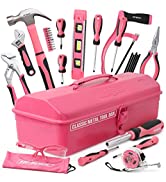 Hi-Spec 34pc Pink 3.6V USB Electric Power Cordless Screwdriver. Rechargeable Battery & Driver Bits