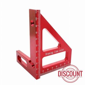 Release Woodworking Square Protractor Aluminum Alloy Miter Triangle Ruler High Precision Layout Measuring Tool Engineer Carpenter (Color : A)