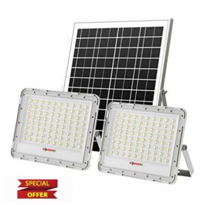 LED Solar Flood Light with Power Display