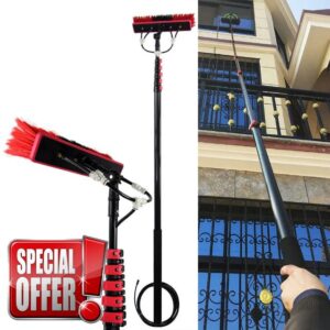Window Cleaning kit with Extension Pole and Hose