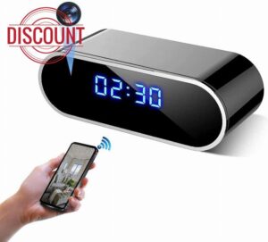 FiveSky 4K Full UHD Spy Camera Hidden Camera in Clock WiFi Hidden Cameras Video Recorder Wireless IP Camera Indoor Home Security Monitoring Nanny Cam 140° Angle Night Vision/Motion Detectio