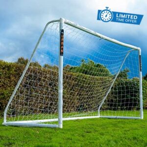 Football Flick Ultimate All Weather uPVC Football Goal with UV treated 70mm thick posts