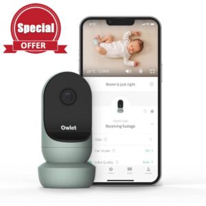 Owlet Cam 2 Baby Monitor with Camera and Audio - HD Video - Night Vision - iOS and Android Compatible - Sleepy Sage