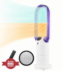 Ocean Loong Ceramic Heater & HEPA Air Purifier & Bladeless Tower Fan 3in1