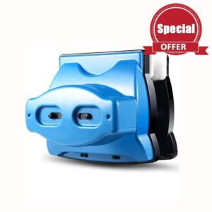 WJMLS Double-side Magnetic Glass Wiper Window Cleaner Magnetic Glass Cleaning Tool Brush for High-Rise Double Glazed Window Thickness 0.7"-1.6" (17-40mm)