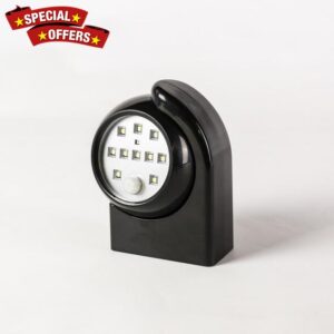 Festive Lights Outdoor Security Light - Motion Sensor - Battery Powered - PIR - 360 Degree (4 x Black)