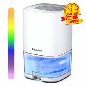 Pro Breeze 1000ml Dehumidifier for Home with Timer