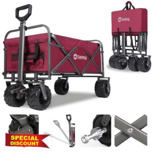 Sekey foldable folding wagon cart with brake