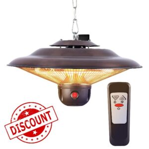 DONYER POWER Electric Patio Halogen Heater with Remote