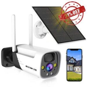 BEENOCAM 3MP 2K Security Cameras Wireless Outdoor 15000mAh Solar Security Camera for Home Security