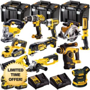 DEWALT 18V 11 Piece Power Tool Kit DCD796