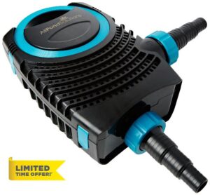 AllPondSolutions 10000 L/H Pond Pump | Energy Efficient Eco Water Fish Pump Submersible - Garden Waterfall Filter Pump 6-8mm Solids Handling - AquaECO-1