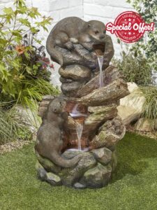 Kelkay Otter Pools Water Feature with LED Lights