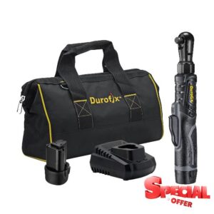 Durofix RW1210-4PG G12 Lithium-Ion 12V (10.8V) Brushless Electric 1/2” Cordless Ratchet Wrench Set Power Tool Kit | Tool Set Includes Battery Pack
