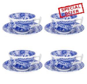 Spode Blue Italian Teacup and Saucer