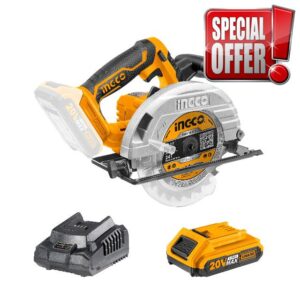 INGCO Cordless Circular Saw 20V Li-Ion Electric Circular Saws 4600 RPM