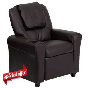 Flash Furniture Contemporary Kids Recliner with Cup Holder and Headrest