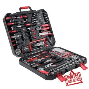 Tool Kit | Staunch 200 Piece Home and Office Tool Set | Complete Starter Tool Kit Set & Organiser Tool Box with Tools Included | General Household Tool Kits for Home with DIY Tools in Tool Case
