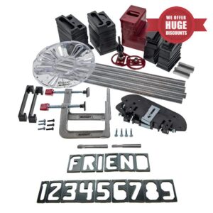 Milescraft 1212 SignPRO Sign Making Kit for Routers- 2.5 in. & 1.5 in. Horizontal Letters (166 templates)