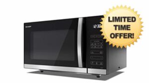 SHARP YC-QS302AU-B 30 Litre 900W Black Flatbed Solo Microwave Oven