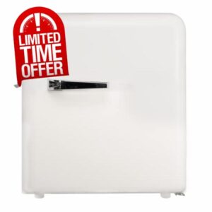 Cream Retro Mini Fridge/Table top Drinks Cooler 45L for Smaller Kitchens
