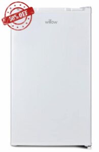 Willow W48UFIW 48cm Under Counter Fridge Low Noise Reversible Door Chill Box Recessed Handle Easy To Clean Mark-Proof Finish Interior Light Energy Rating F White            [Energy Class F]