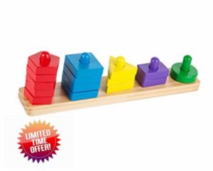 Yx-outdoor Children's wooden stacking sorting board toy