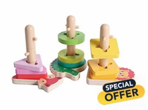 Yx-outdoor Montessori Color Recognition Stack Sort Toy