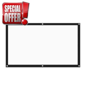 Projection Screen 16:9 60/72/84/100/120/150 Inch Reflective Fabric Projector Screen Curtain HD Home Theater Easy Set Up Portable (Size : 84 inch) (150 inch)