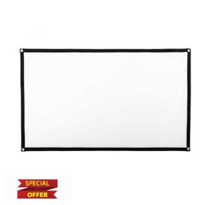60/84/100Inch Projector 4:3 HD Curtain Display Screen Indoor Outdoor Home Theatre Projection Screen Movie Projector Foldable (Size : 84 inch) (100 inch)