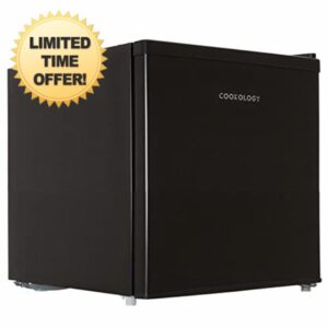 Cookology Table Top Mini Fridge 46 Litre Refrigerator with Ice Box (Black)            [Energy Class F]