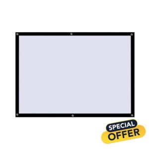 Projector Screen Projector Screen Foldable Portable Outdoor Projection Screen Anti-Crease 16:9 Video Projector for Home Or Office Portable Projector Screen (Color : Black