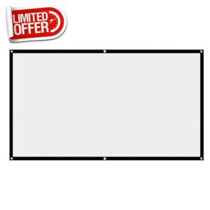 Projector Simple Curtain Folding Soft HD Projector Screen 84/100/120/150 inch 3D Projection Movies Screen for Office Home Theate
