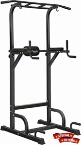 BangTong&Li Power Tower Dip Station Adjustable Pull Up & Dip Stands Multi-Function Strength Training Pull up Bar Fitness Equipment for Home Gym